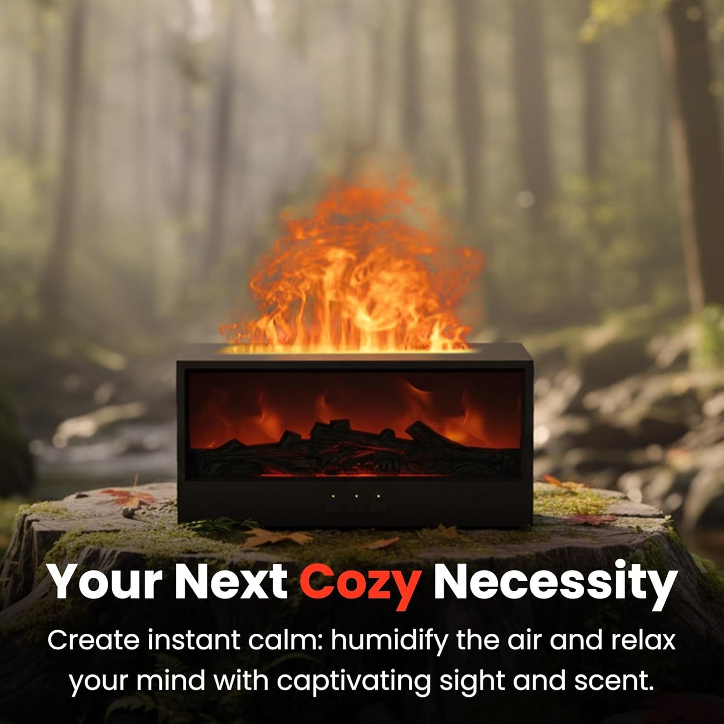 Humificador LED Efecto Chimenea